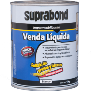 Venda Liquida Impermeabilizante SUPRABOND Blanca 1 Kg